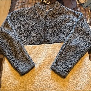 Time and Tru Sherpa Quarter Zip Size 1XL